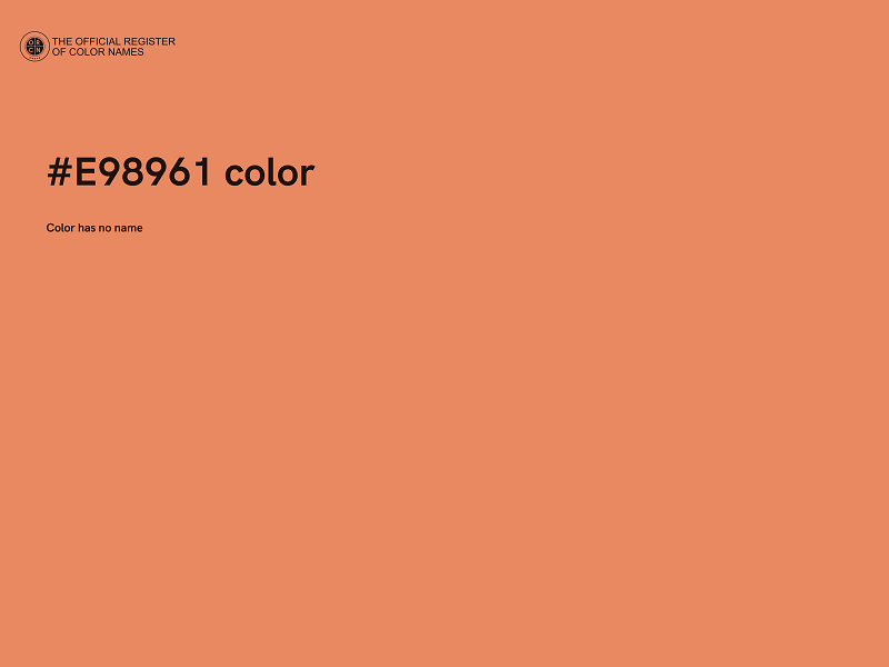 #E98961 color image