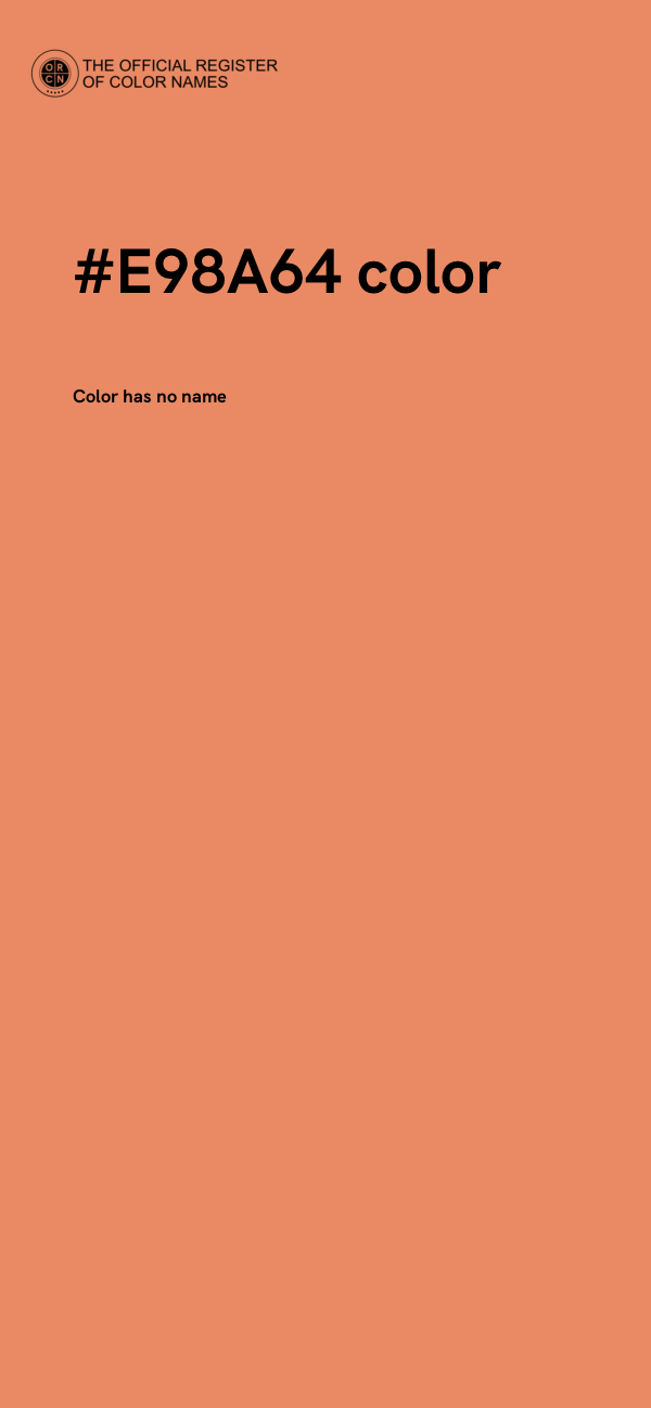 #E98A64 color image