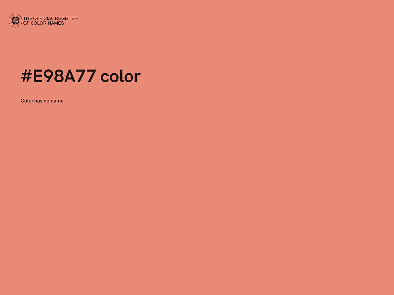 #E98A77 color image