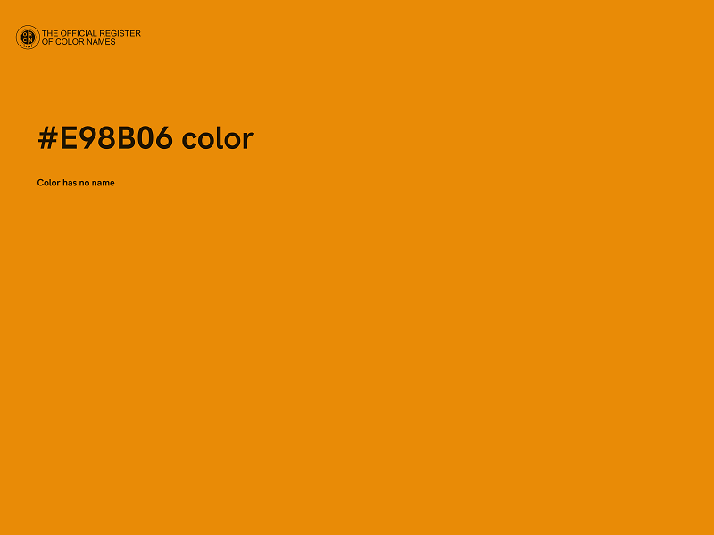 #E98B06 color image