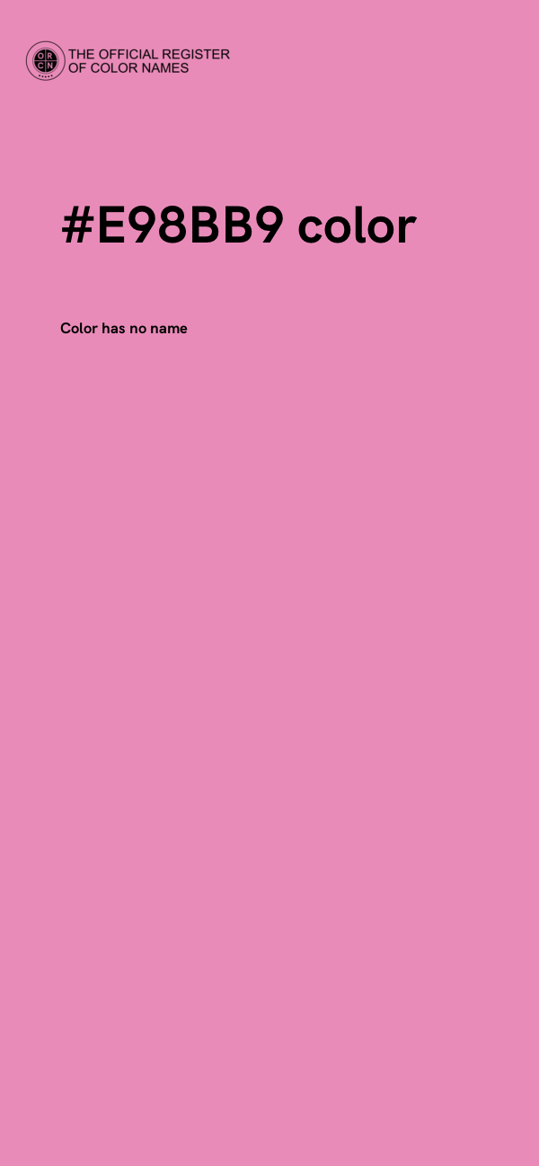 #E98BB9 color image