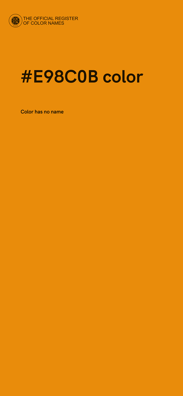 #E98C0B color image