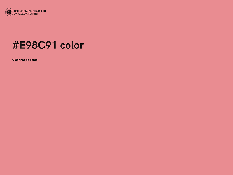 #E98C91 color image