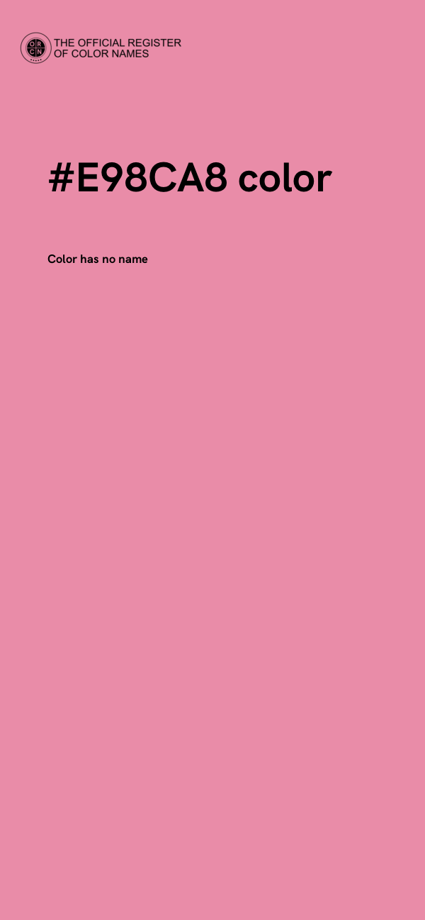 #E98CA8 color image