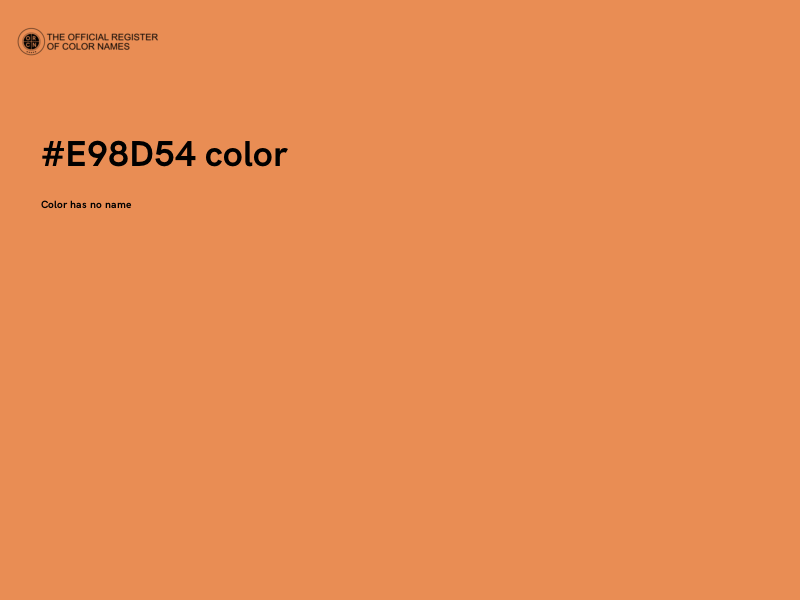 #E98D54 color image