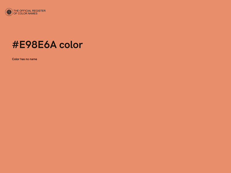 #E98E6A color image