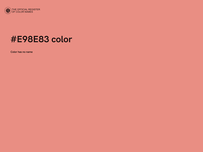 #E98E83 color image