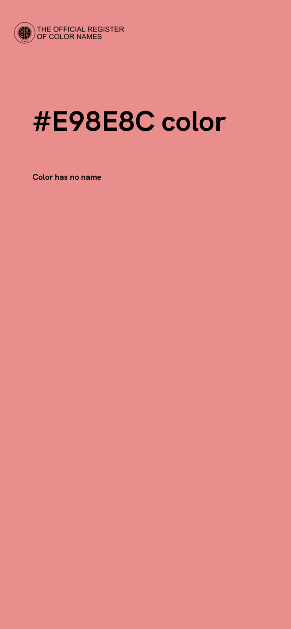 #E98E8C color image