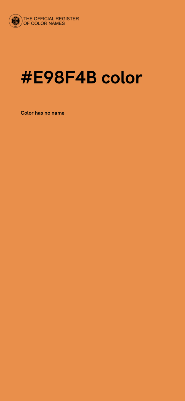 #E98F4B color image