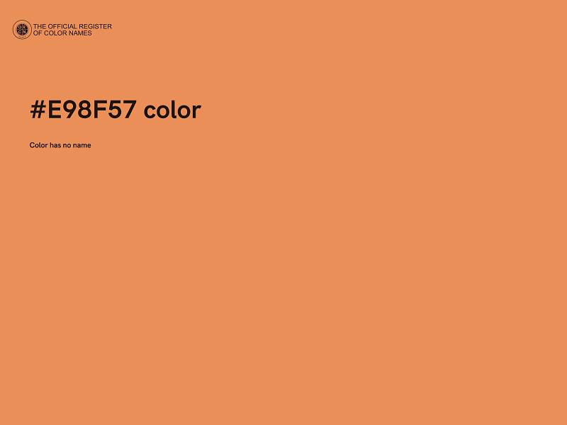 #E98F57 color image