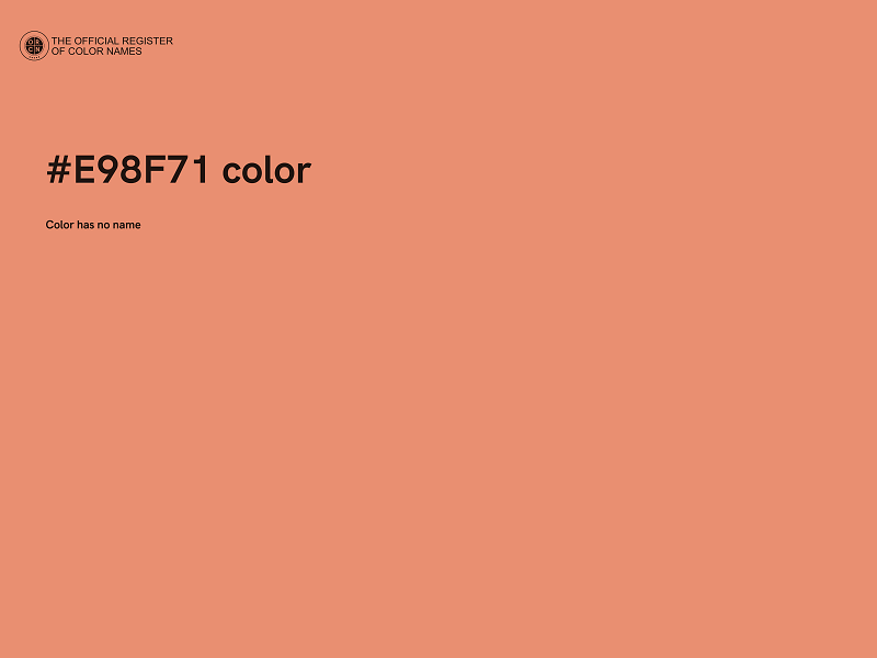 #E98F71 color image