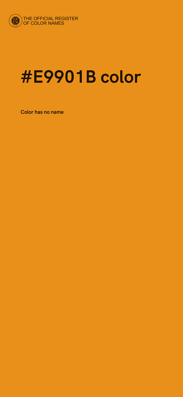 #E9901B color image