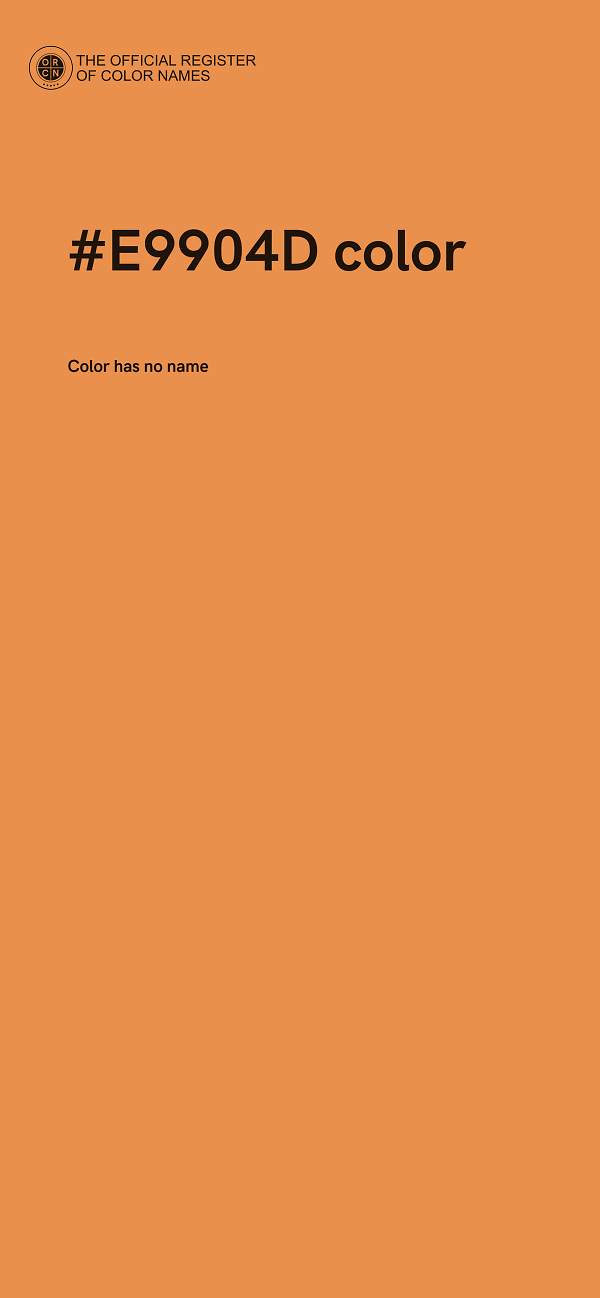#E9904D color image