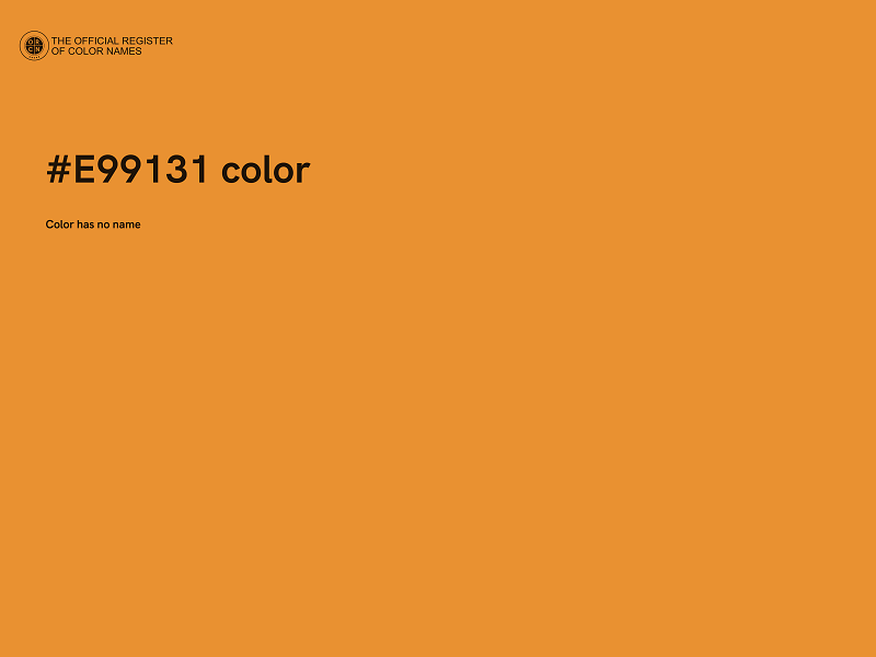 #E99131 color image