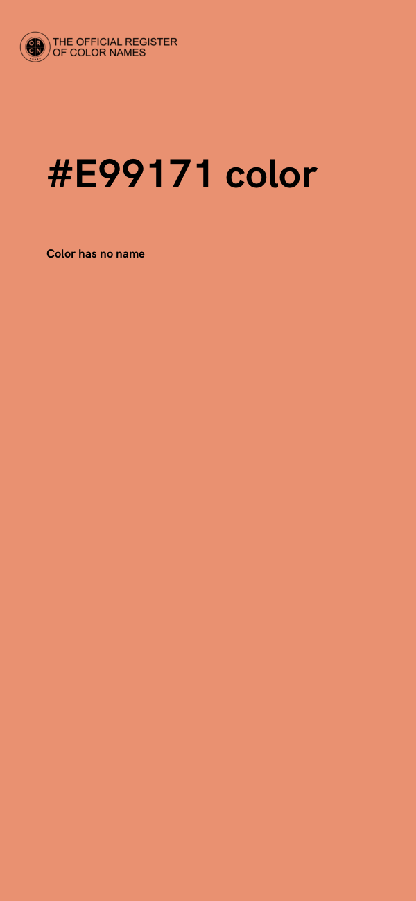 #E99171 color image