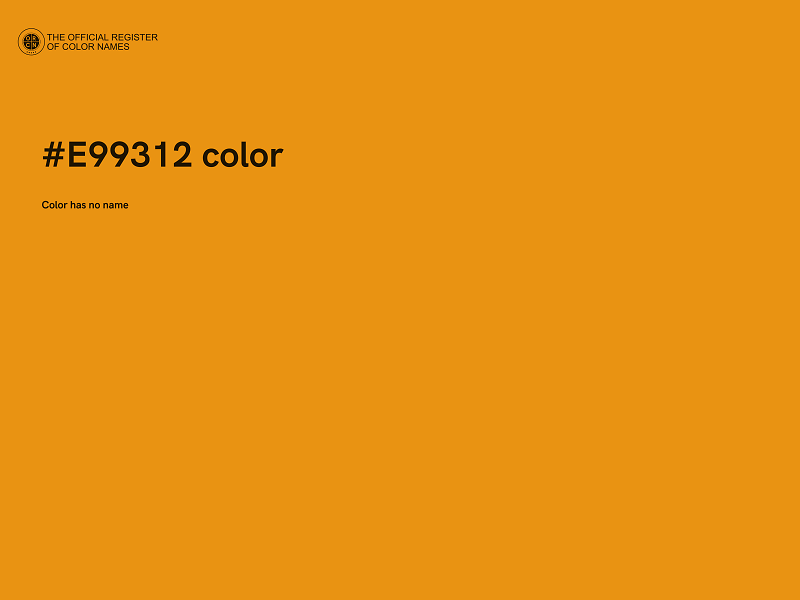 #E99312 color image