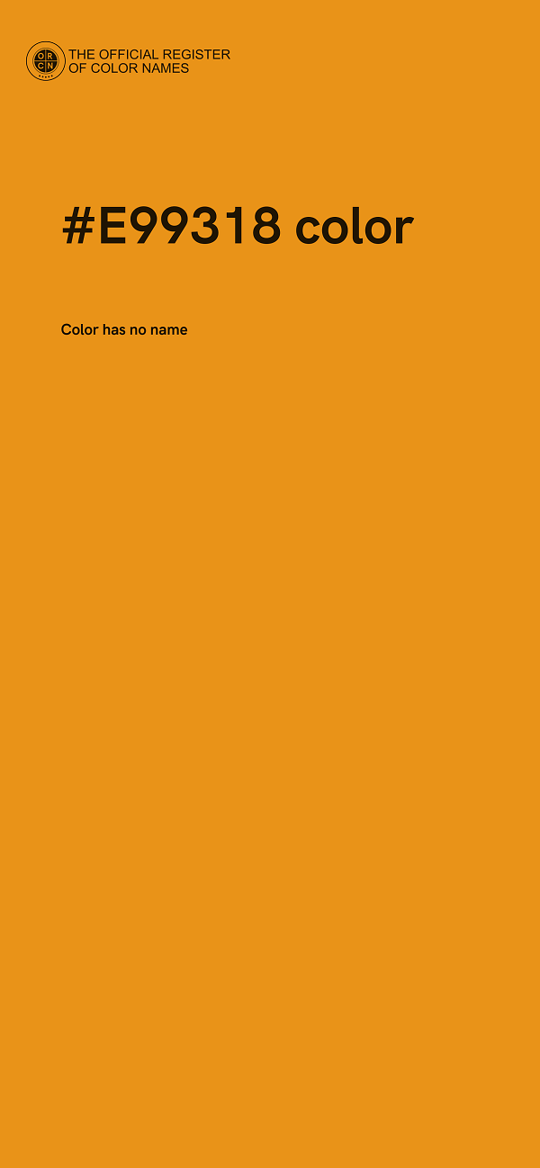 #E99318 color image