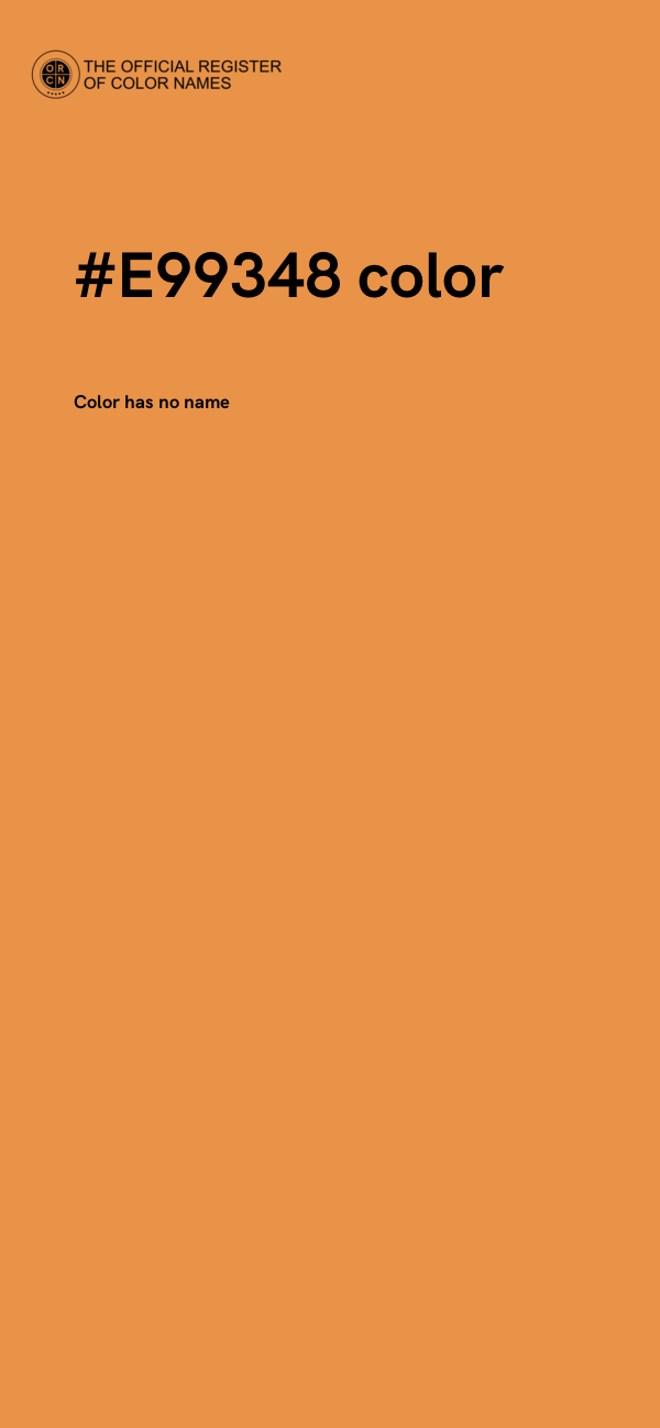#E99348 color image