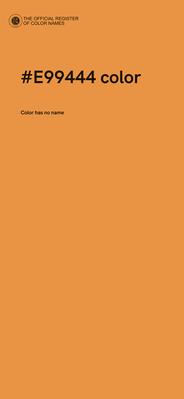 #E99444 color image