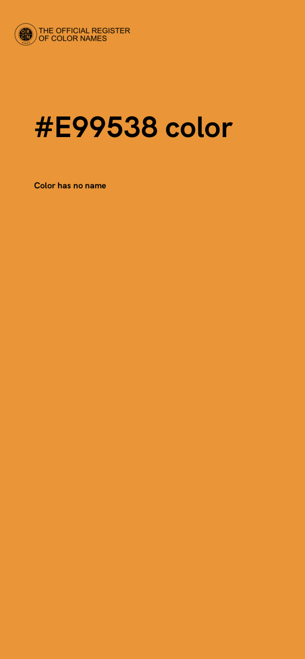 #E99538 color image