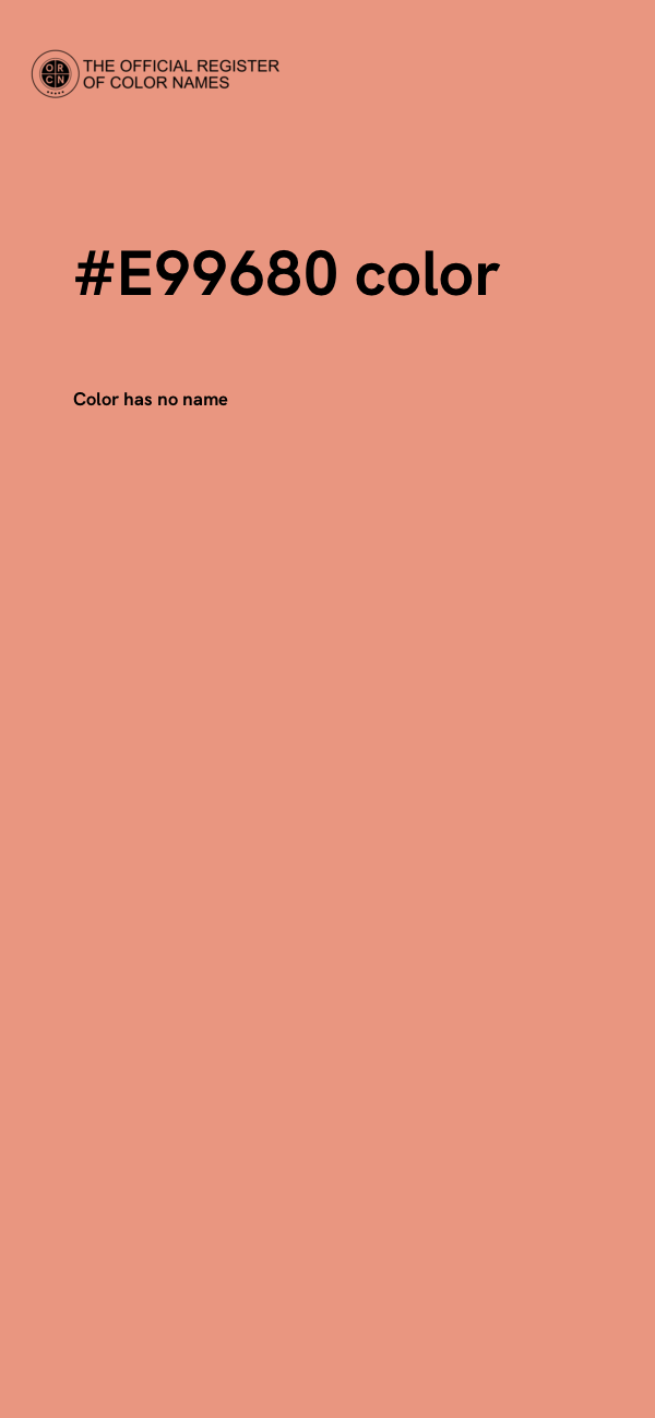 #E99680 color image