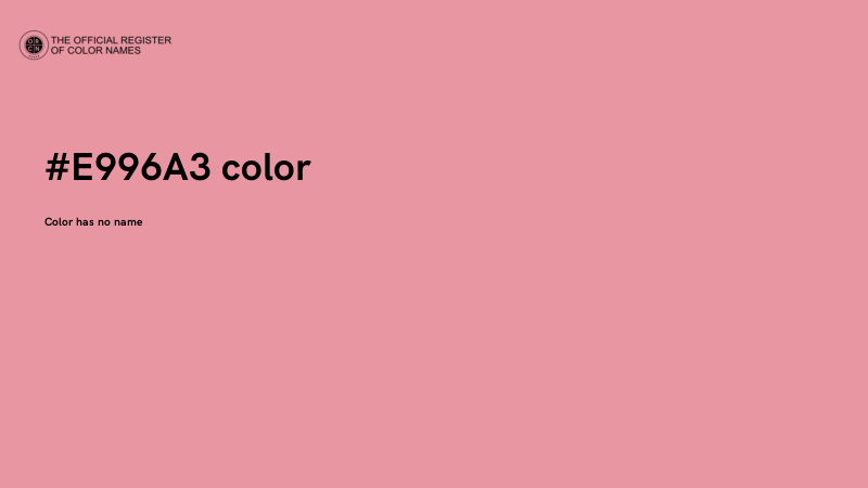 #E996A3 color image