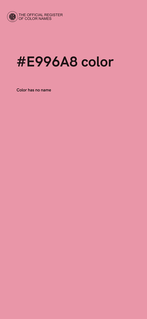 #E996A8 color image