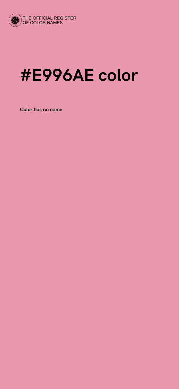 #E996AE color image