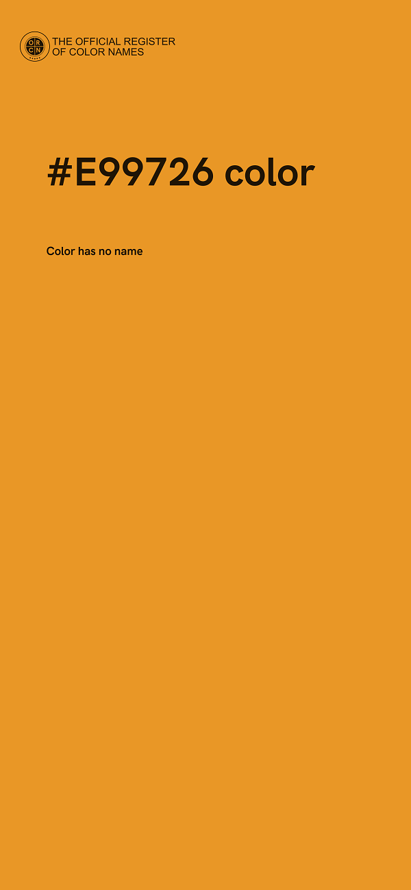 #E99726 color image