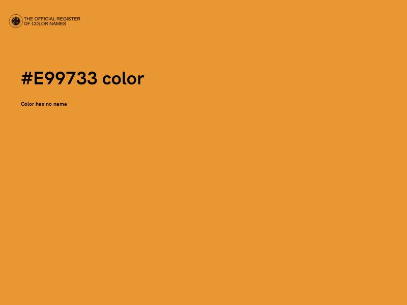 #E99733 color image
