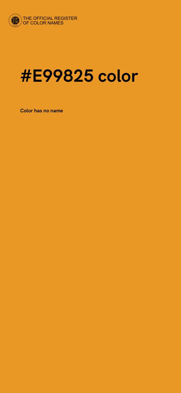 #E99825 color image