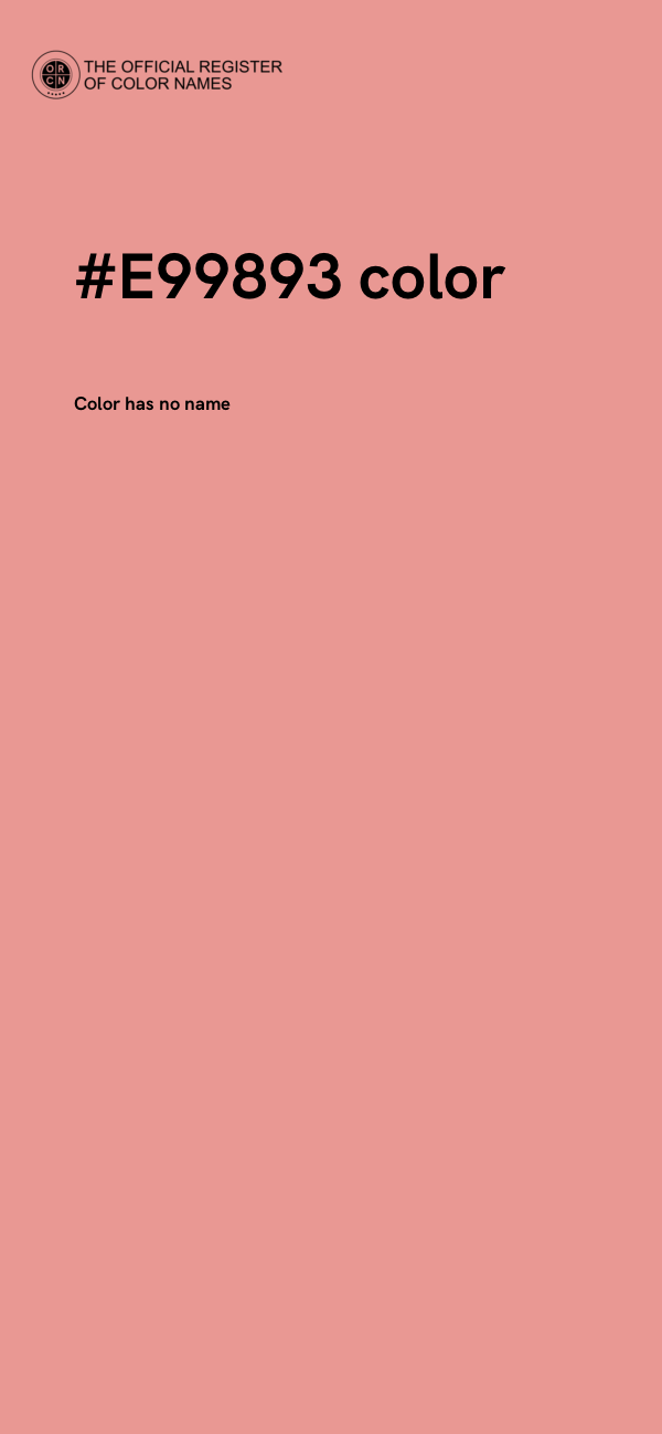 #E99893 color image