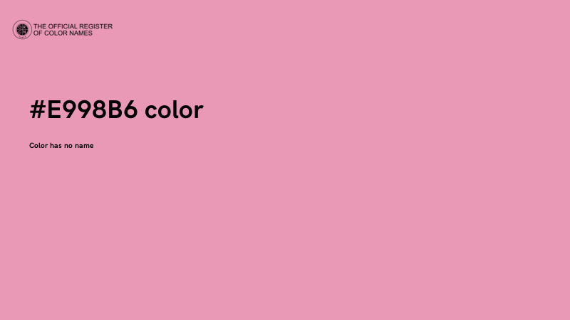 #E998B6 color image