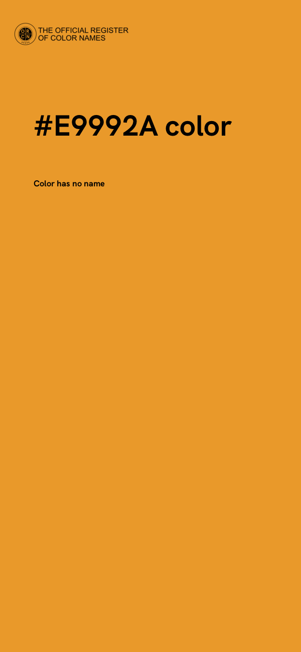 #E9992A color image