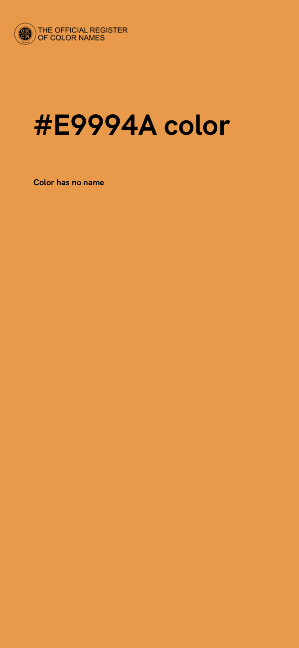 #E9994A color image