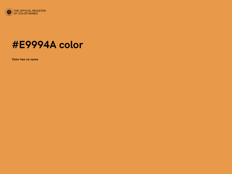 #E9994A color image