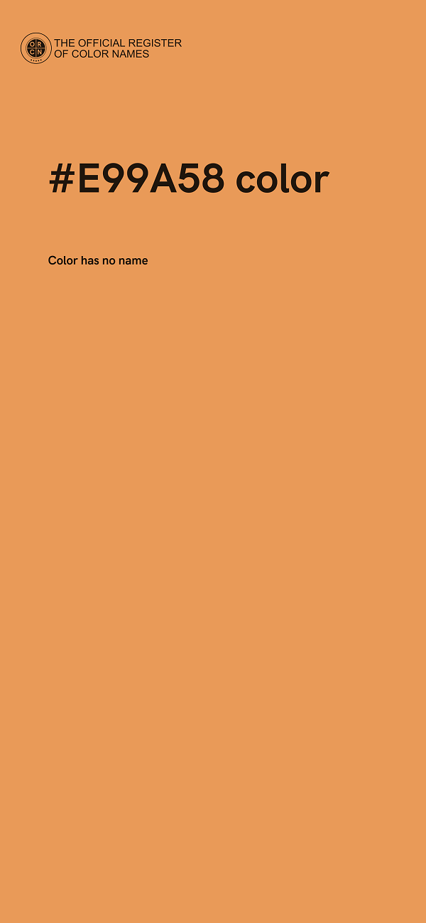 #E99A58 color image