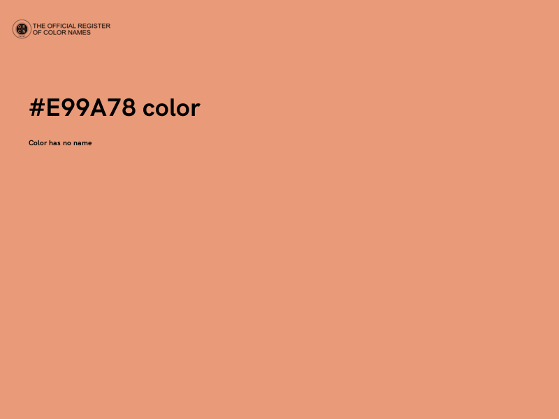 #E99A78 color image
