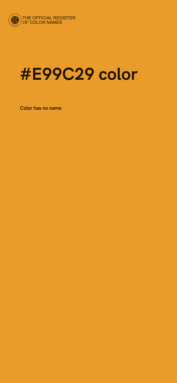 #E99C29 color image