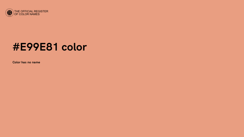 #E99E81 color image