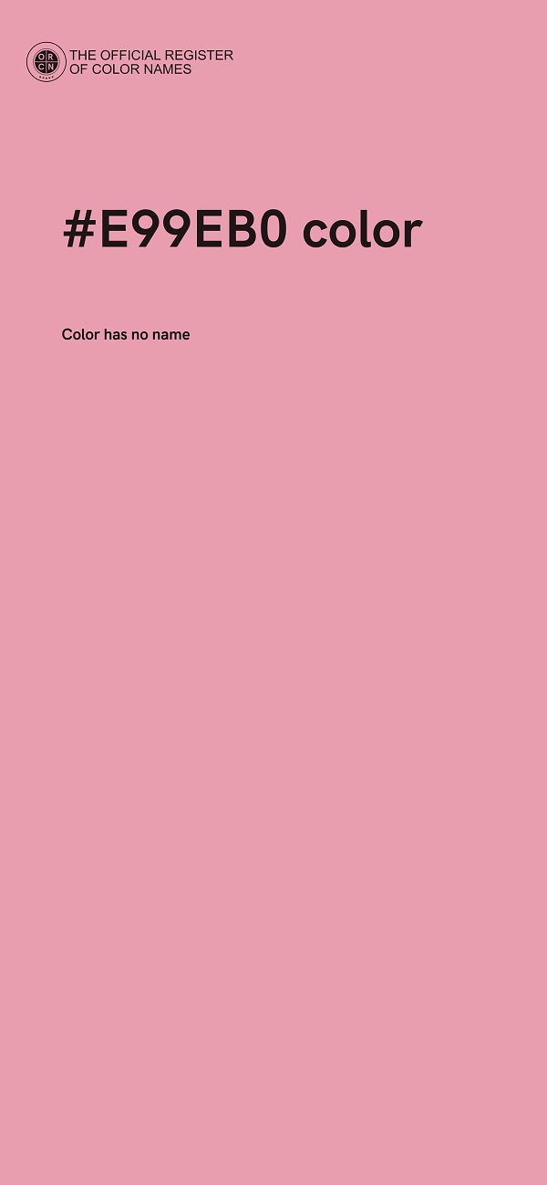 #E99EB0 color image