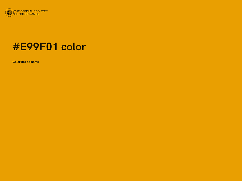 #E99F01 color image