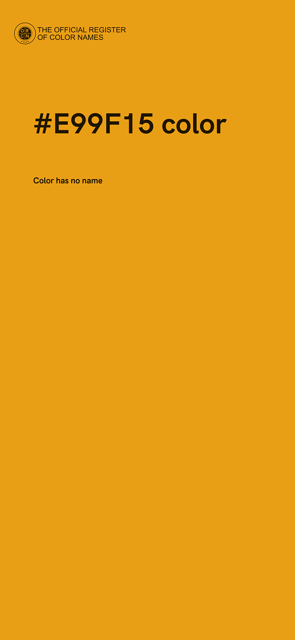 #E99F15 color image