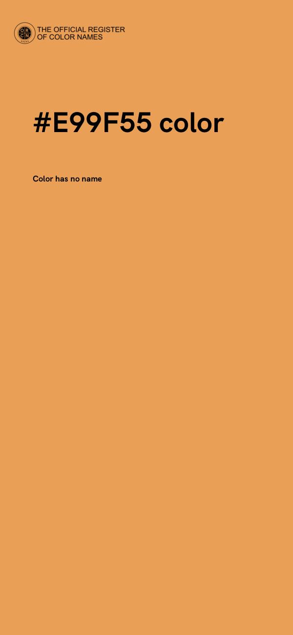 #E99F55 color image