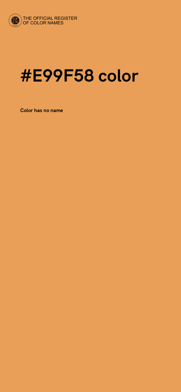 #E99F58 color image