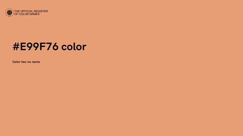 #E99F76 color image