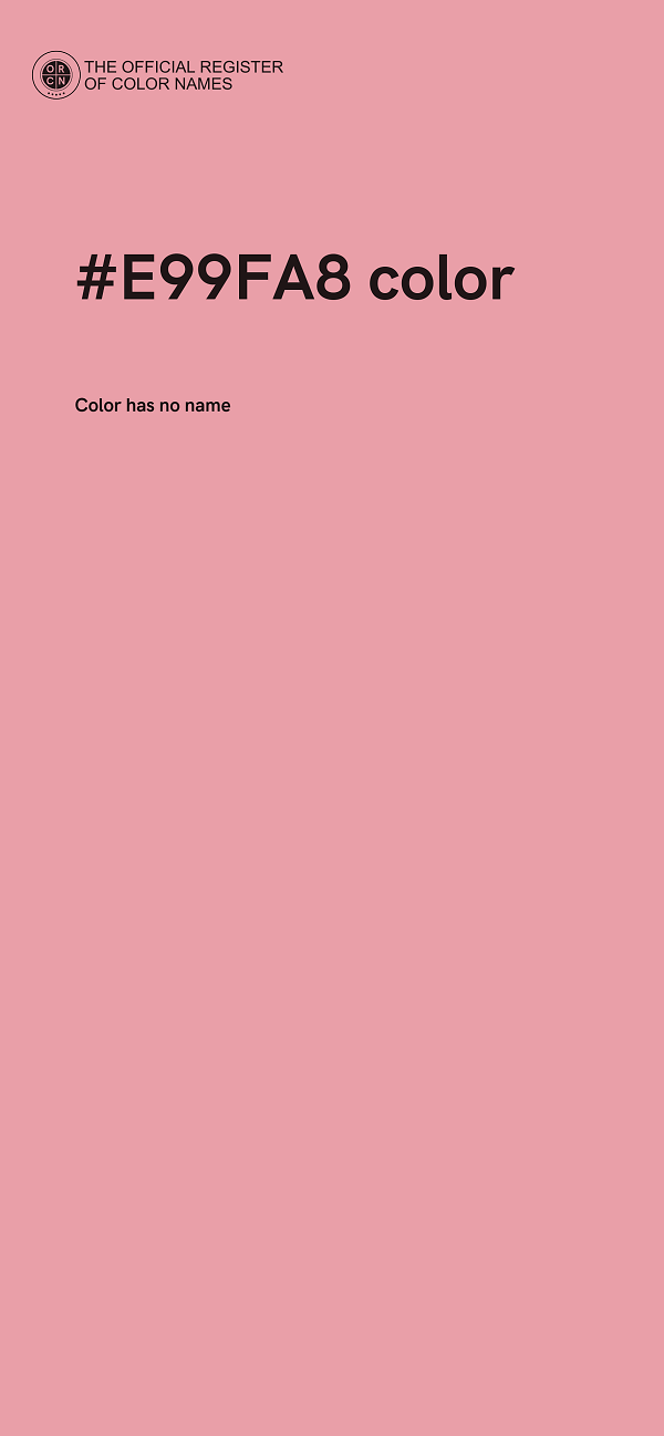 #E99FA8 color image