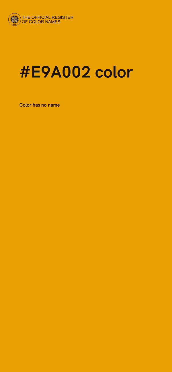 #E9A002 color image