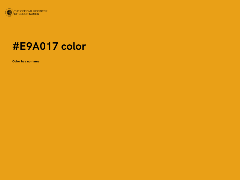 #E9A017 color image