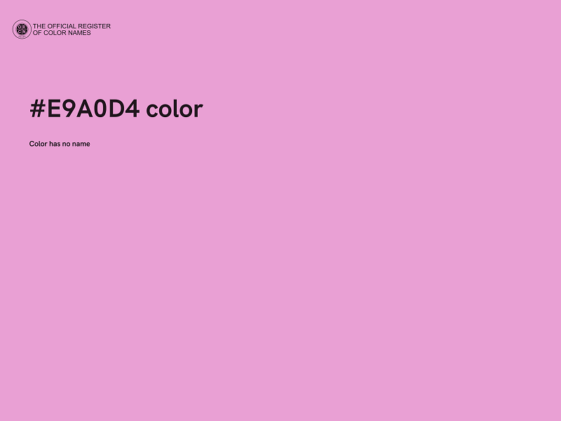 #E9A0D4 color image